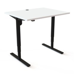 ConSet H�ve S�nkebord 100x80 - 501-49 - Hvid bordplade - sort stel