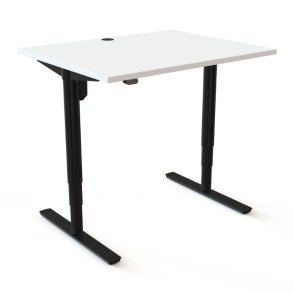 ConSet H�ve S�nkebord 100x80 - 501-49 - Hvid bordplade - sort stel