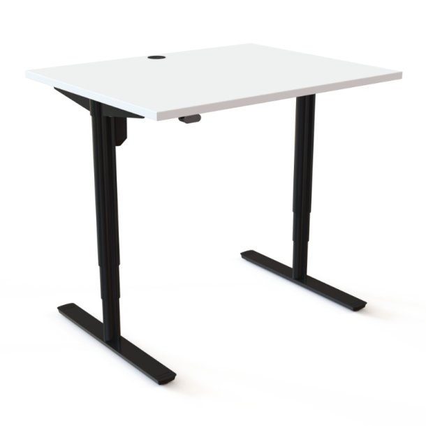 ConSet H�ve S�nkebord 100x80 - 501-49 - Hvid bordplade - sort stel
