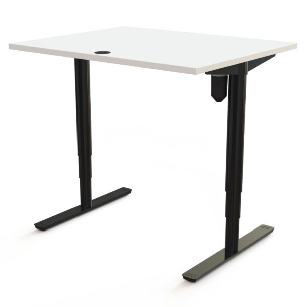 ConSet H�ve S�nkebord 100x80 - 501-49 - Hvid bordplade - sort stel