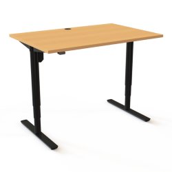 ConSet H�ve S�nkebord 120x80 - 501-49 - B�g bordplade - sort stel