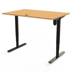 ConSet H�ve S�nkebord 120x80 - 501-49 - B�g bordplade - sort stel