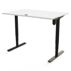ConSet H�ve S�nkebord 120x80 - 501-49 - Hvid bordplade - sort stel