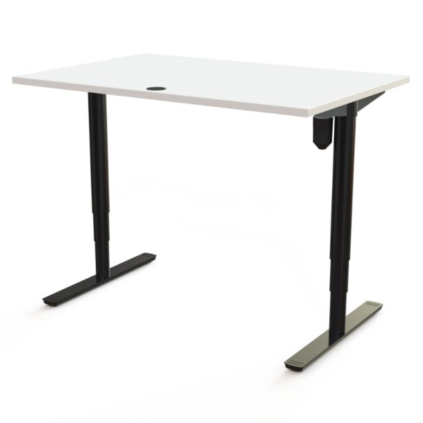 ConSet H�ve S�nkebord 120x80 - 501-49 - Hvid bordplade - sort stel