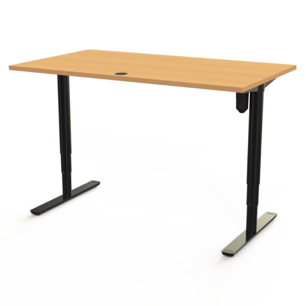 ConSet H�ve S�nkebord 140x80 - 501-49 - B�g bordplade - sort stel