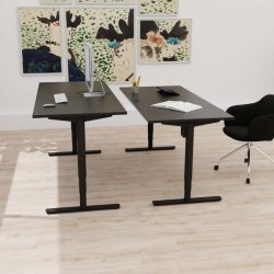 ConSet H�ve S�nkebord 140x80 - 501-49 - Sort bordplade - sort stel