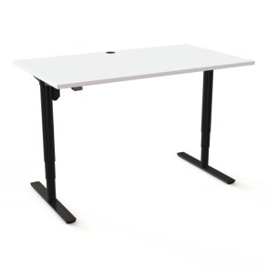 ConSet H�ve S�nkebord 140x80 - 501-49 - Hvid bordplade - sort stel