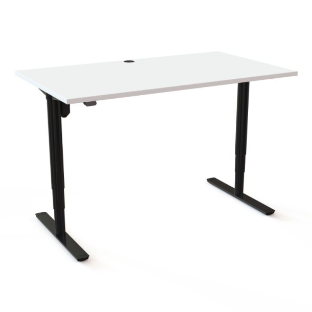 ConSet H�ve S�nkebord 140x80 - 501-49 - Hvid bordplade - sort stel