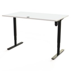 ConSet H�ve S�nkebord 140x80 - 501-49 - Hvid bordplade - sort stel