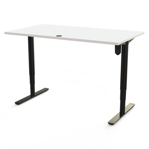 ConSet H�ve S�nkebord 140x80 - 501-49 - Hvid bordplade - sort stel