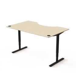 ConSet H�ve S�nkebord 160x100 - 501-49 - Ahorn bordplade - Centerbue - sort stel