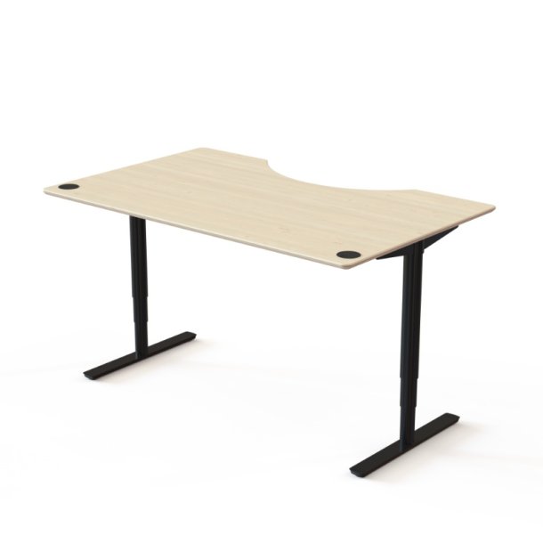 ConSet H�ve S�nkebord 160x100 - 501-49 - Ahorn bordplade - Centerbue - sort stel
