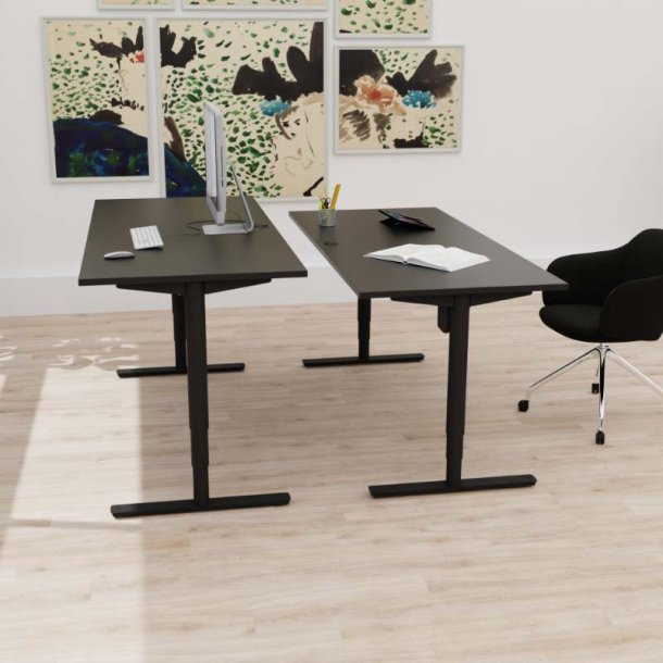 ConSet H�ve S�nkebord 160x80 - 501-49 - Sort bordplade - sort stel