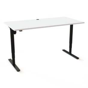ConSet H�ve S�nkebord 160x80 - 501-49 - Hvid bordplade - sort stel