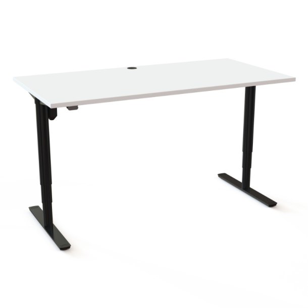 ConSet H�ve S�nkebord 160x80 - 501-49 - Hvid bordplade - sort stel