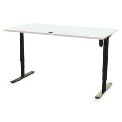 ConSet H�ve S�nkebord 160x80 - 501-49 - Hvid bordplade - sort stel