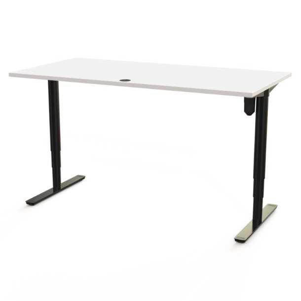 ConSet H�ve S�nkebord 160x80 - 501-49 - Hvid bordplade - sort stel