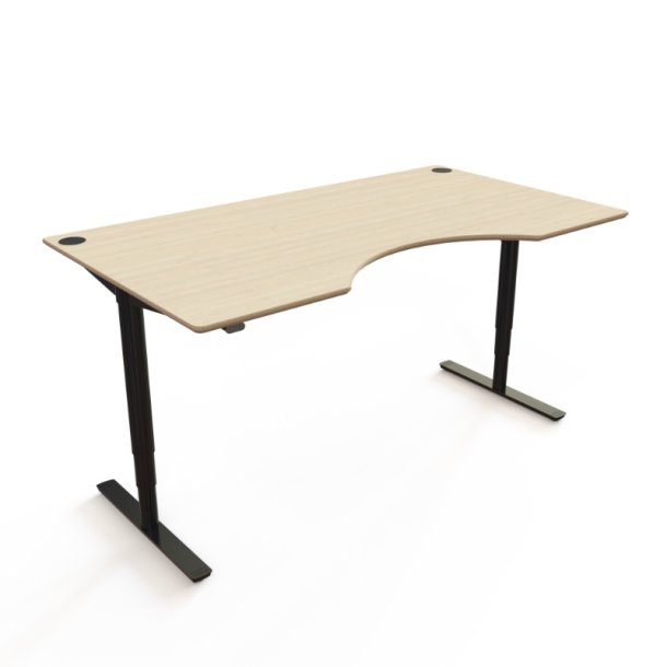 ConSet H�ve S�nkebord 180x100 - 501-49 - Ahorn bordplade - Centerbue - sort stel