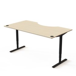 ConSet H�ve S�nkebord 180x100 - 501-49 - Ahorn bordplade - Centerbue - sort stel