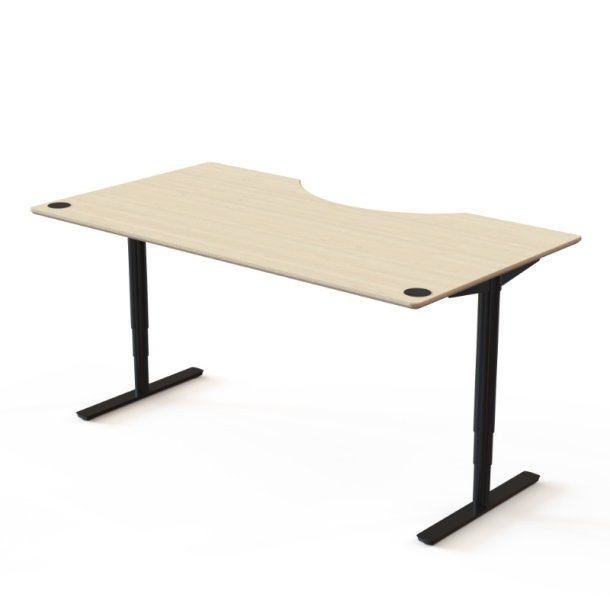 ConSet H�ve S�nkebord 180x100 - 501-49 - Ahorn bordplade - Centerbue - sort stel