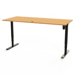 ConSet H�ve S�nkebord 180x80 - 501-49 - B�g bordplade - sort stel