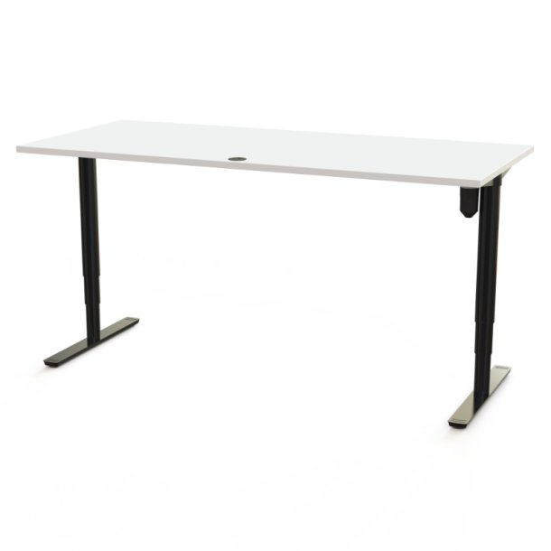 ConSet H�ve S�nkebord 180x80 - 501-49 - Hvid bordplade - sort stel