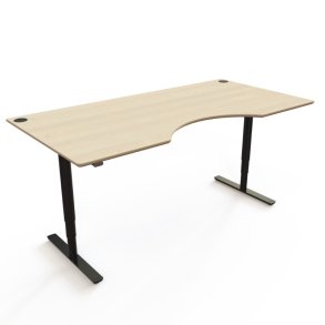 ConSet H�ve S�nkebord 200x100 - 501-49 - Ahorn bordplade - Centerbue - sort stel