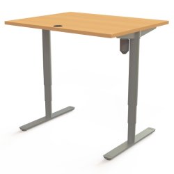 ConSet H�ve S�nkebord 100x80 - 501-49 - B�g bordplade - s�lv stel
