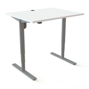 ConSet H�ve S�nkebord 100x80 - 501-49 - Hvid bordplade - s�lv stel