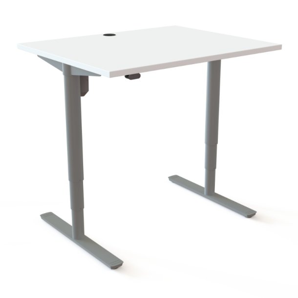 ConSet H�ve S�nkebord 100x80 - 501-49 - Hvid bordplade - s�lv stel