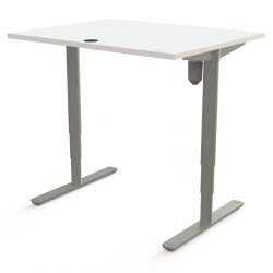 ConSet H�ve S�nkebord 100x80 - 501-49 - Hvid bordplade - s�lv stel