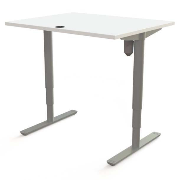 ConSet H�ve S�nkebord 100x80 - 501-49 - Hvid bordplade - s�lv stel