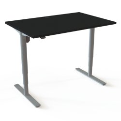 ConSet H�ve S�nkebord 120x80 - 501-49 - Sort bordplade - s�lv stel