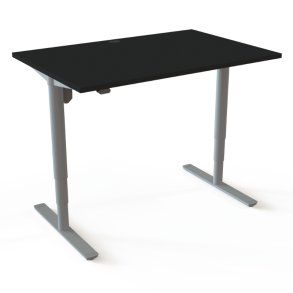 ConSet H�ve S�nkebord 120x80 - 501-49 - Sort bordplade - s�lv stel