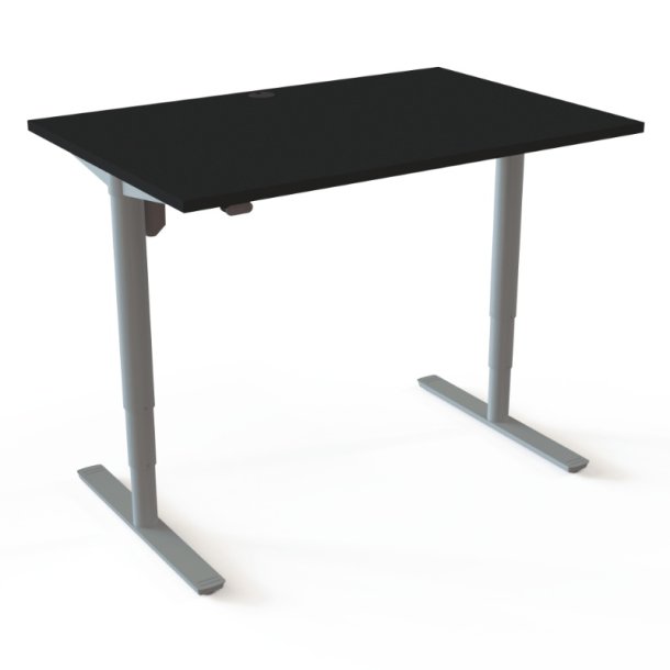 ConSet H�ve S�nkebord 120x80 - 501-49 - Sort bordplade - s�lv stel