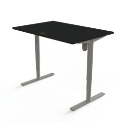 ConSet H�ve S�nkebord 120x80 - 501-49 - Sort bordplade - s�lv stel