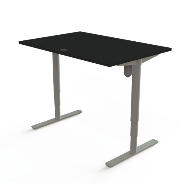 ConSet H�ve S�nkebord 120x80 - 501-49 - Sort bordplade - s�lv stel