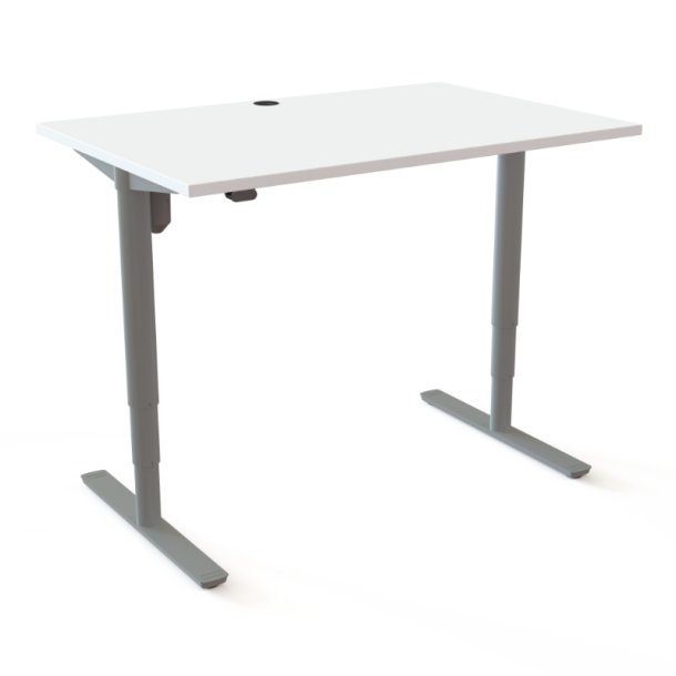 ConSet H�ve S�nkebord 120x80 - 501-49 - Hvid bordplade - s�lv stel