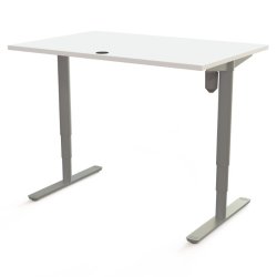 ConSet H�ve S�nkebord 120x80 - 501-49 - Hvid bordplade - s�lv stel