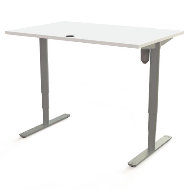 ConSet H�ve S�nkebord 120x80 - 501-49 - Hvid bordplade - s�lv stel