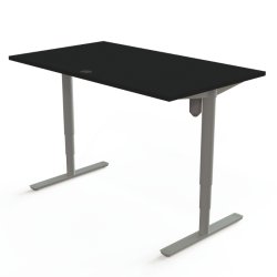 ConSet H�ve S�nkebord 140x80 - 501-49 - Sort bordplade - s�lv stel
