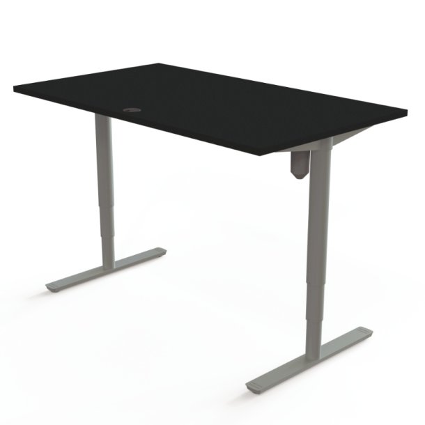 ConSet H�ve S�nkebord 140x80 - 501-49 - Sort bordplade - s�lv stel