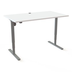 ConSet H�ve S�nkebord 140x80 - 501-49 - Hvid bordplade - s�lv stel