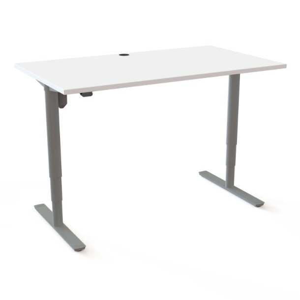 ConSet H�ve S�nkebord 140x80 - 501-49 - Hvid bordplade - s�lv stel