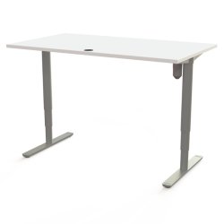 ConSet H�ve S�nkebord 140x80 - 501-49 - Hvid bordplade - s�lv stel