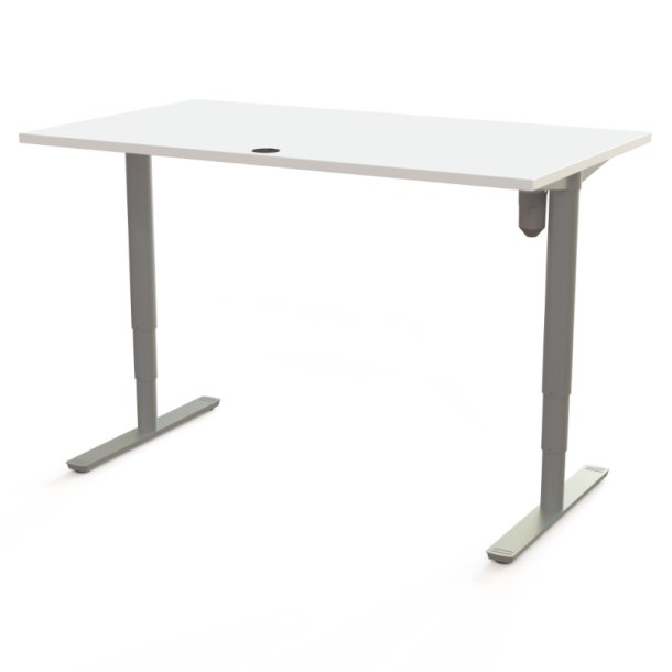 ConSet H�ve S�nkebord 140x80 - 501-49 - Hvid bordplade - s�lv stel