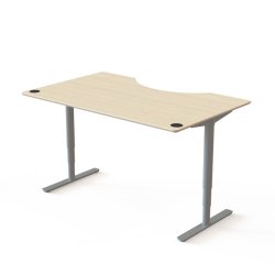 ConSet H�ve S�nkebord 160x100 - 501-49 - Ahorn bordplade - Centerbue - s�lv stel