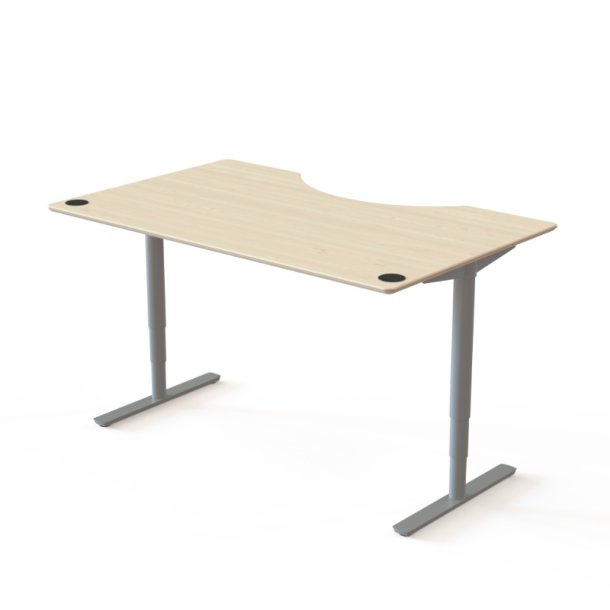 ConSet H�ve S�nkebord 160x100 - 501-49 - Ahorn bordplade - Centerbue - s�lv stel
