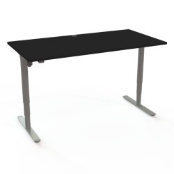 ConSet H�ve S�nkebord 160x80 - 501-49 - Sort bordplade - s�lv stel