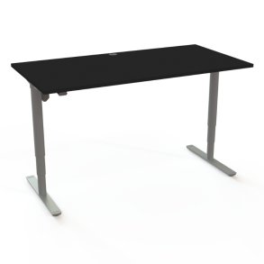 ConSet H�ve S�nkebord 160x80 - 501-49 - Sort bordplade - s�lv stel